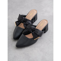 【la farfa SHOES/ラ・ファーファシューズ】リボン2WAYミュール
