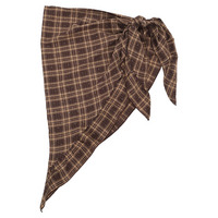 【WEB限定】チェック柄×ラインストーンフリル腰巻きスカーフ