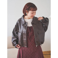 フェイクレザーZIPブルゾン