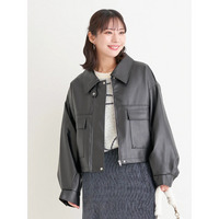 フェイクレザーZIPブルゾン