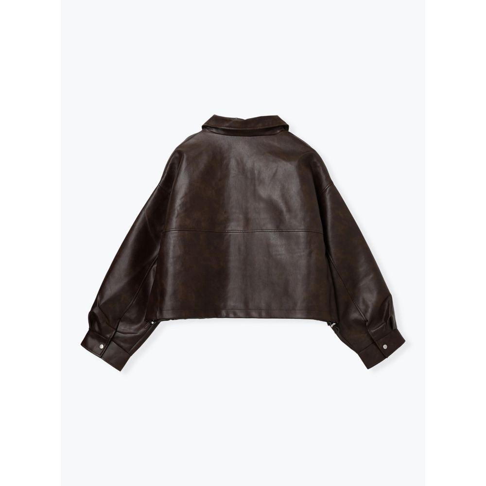 フェイクレザーZIPブルゾン16