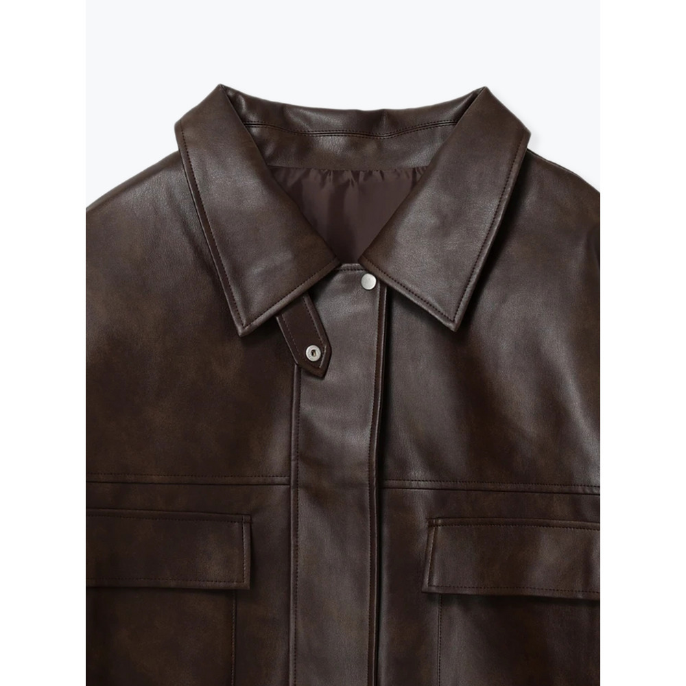 フェイクレザーZIPブルゾン17