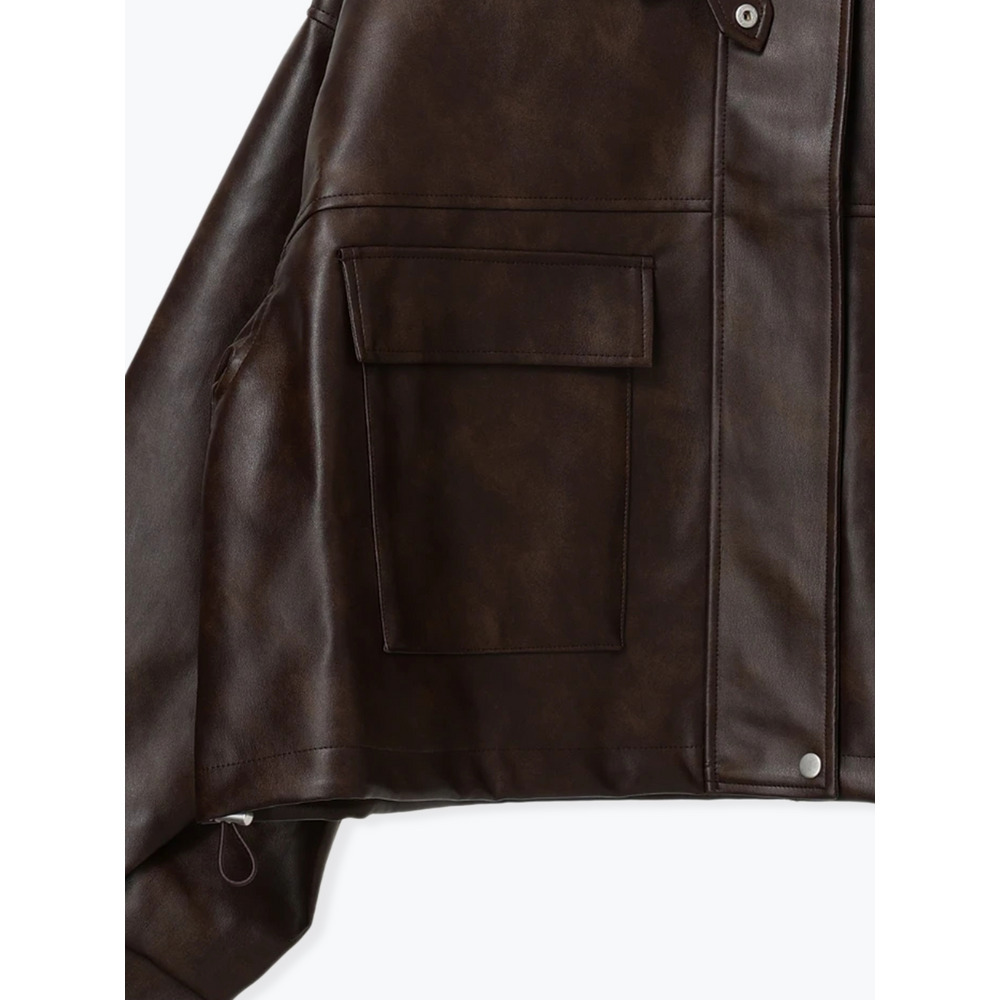 フェイクレザーZIPブルゾン19