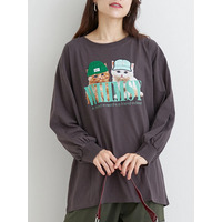 帽子×ネコロングTシャツ