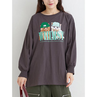 帽子×ネコロングTシャツ