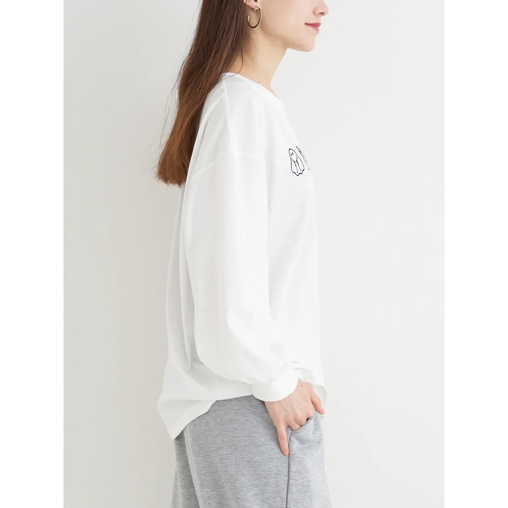 オバケ刺繍ロングTシャツ15