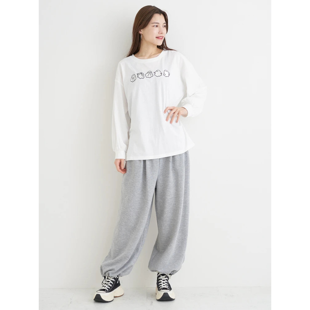 オバケ刺繍ロングTシャツ17