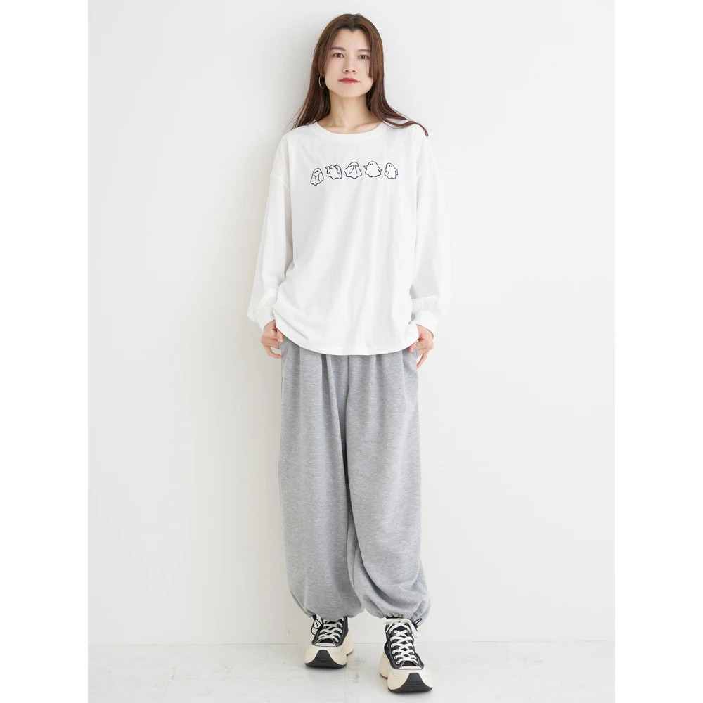 オバケ刺繍ロングTシャツ18