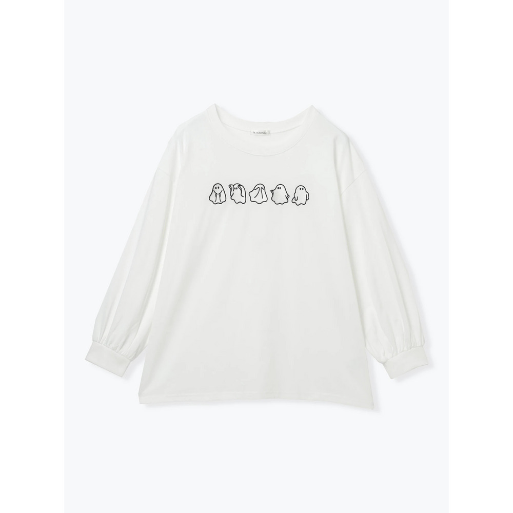 オバケ刺繍ロングTシャツ23