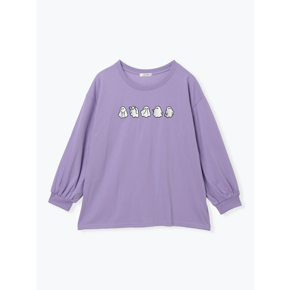 オバケ刺繍ロングTシャツ25