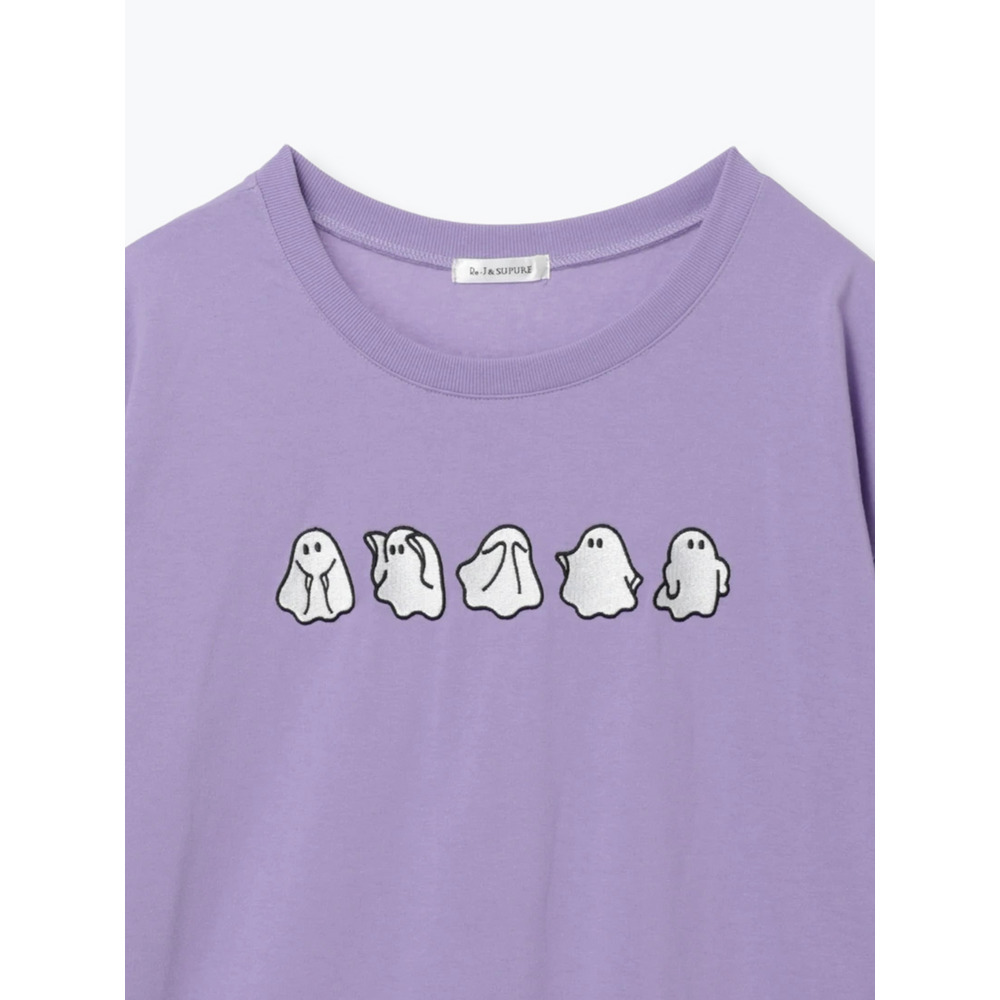 オバケ刺繍ロングTシャツ27