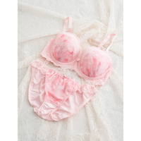 [D85-I95］グラデーションプリントブラ＆ショーツ(モールドカップ)