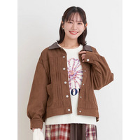 【WEB限定】フェイクレザー襟スエードポンチジャケット