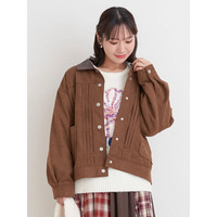 【WEB限定】フェイクレザー襟スエードポンチジャケット