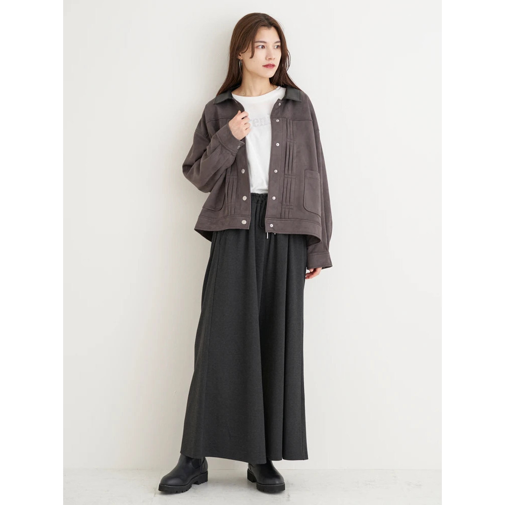 【WEB限定】フェイクレザー襟スエードポンチジャケット14