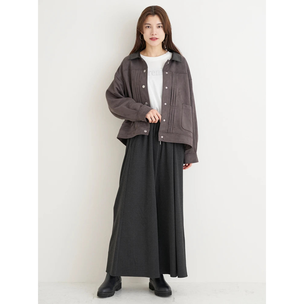 【WEB限定】フェイクレザー襟スエードポンチジャケット15