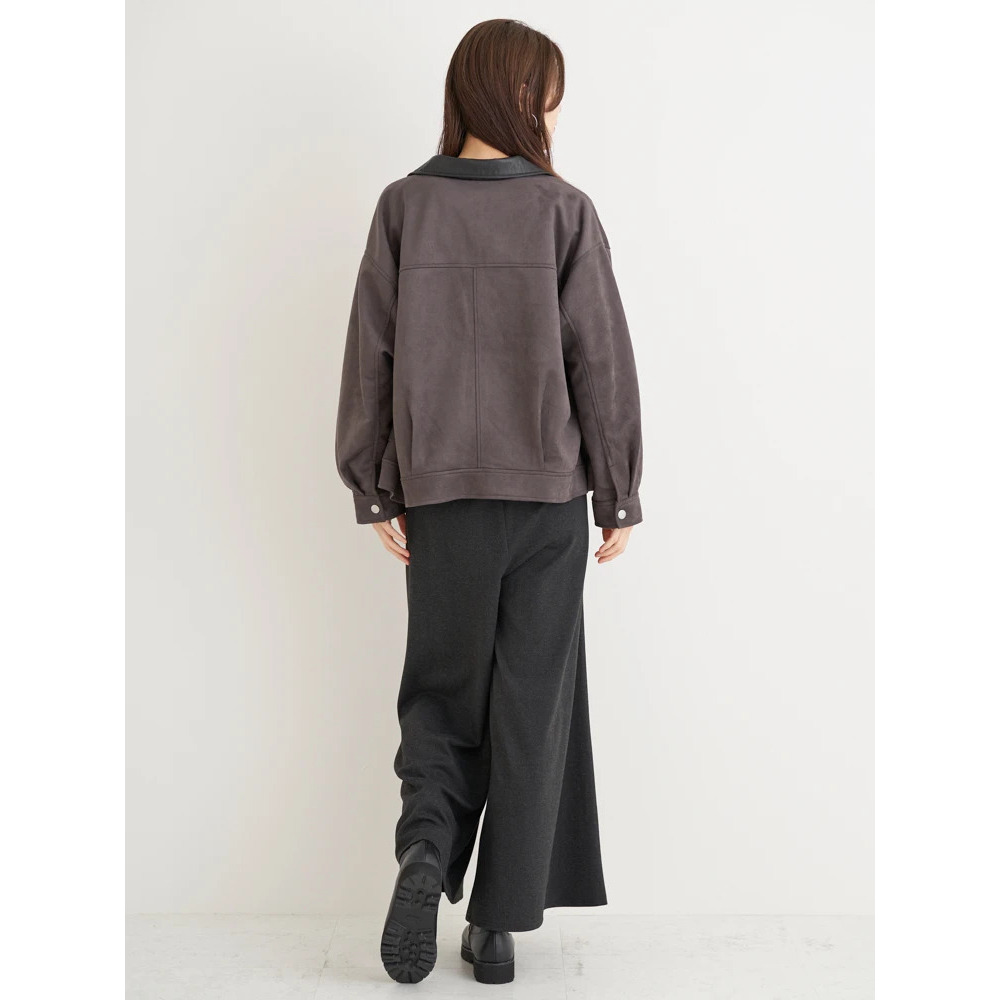 【WEB限定】フェイクレザー襟スエードポンチジャケット18