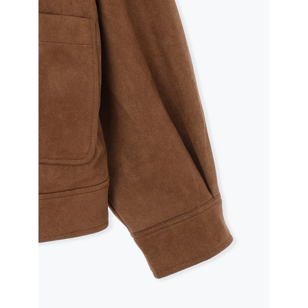 【WEB限定】フェイクレザー襟スエードポンチジャケット23