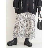 ダルメシアン柄プリーツスカート