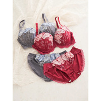 [D85-I95］グロッシーローズソフトワイヤーブラ＆ショーツ(モールドカップ）