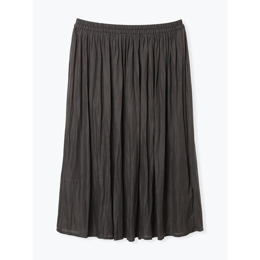 サテンギャザースカート2