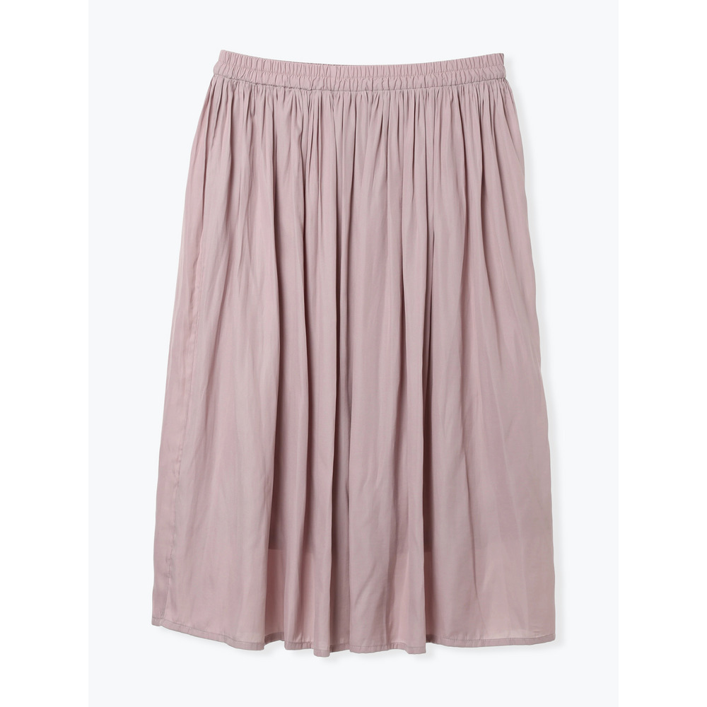 サテンギャザースカート1