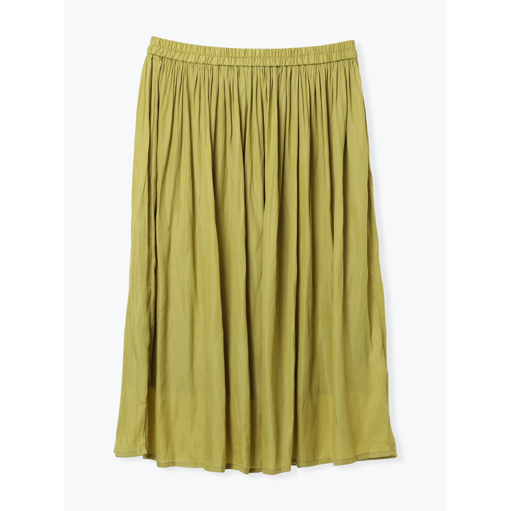 サテンギャザースカート1