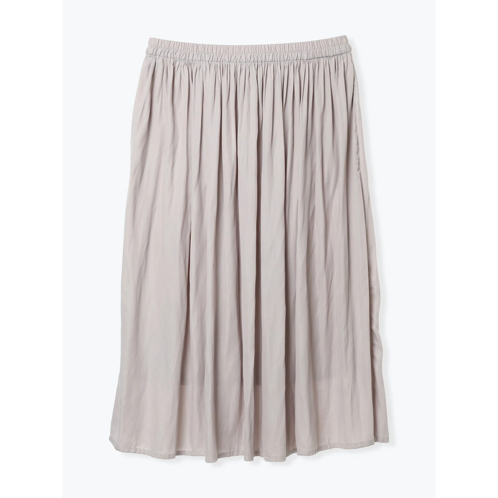 サテンギャザースカート1