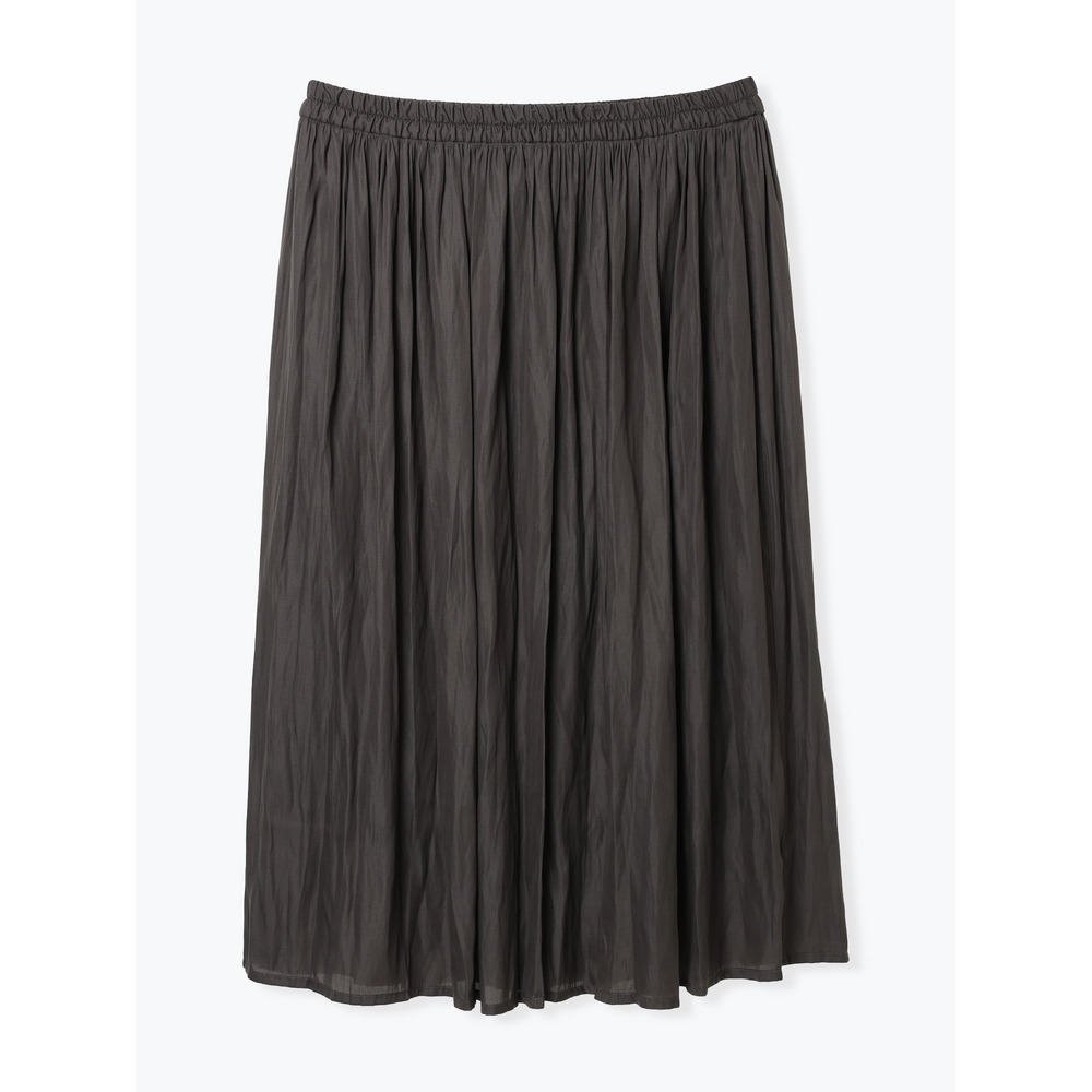 サテンギャザースカート1