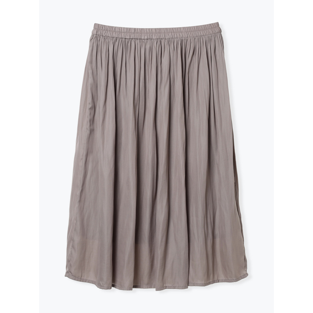 サテンギャザースカート1