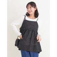 花柄刺繍オーガンジーキャミチュニック