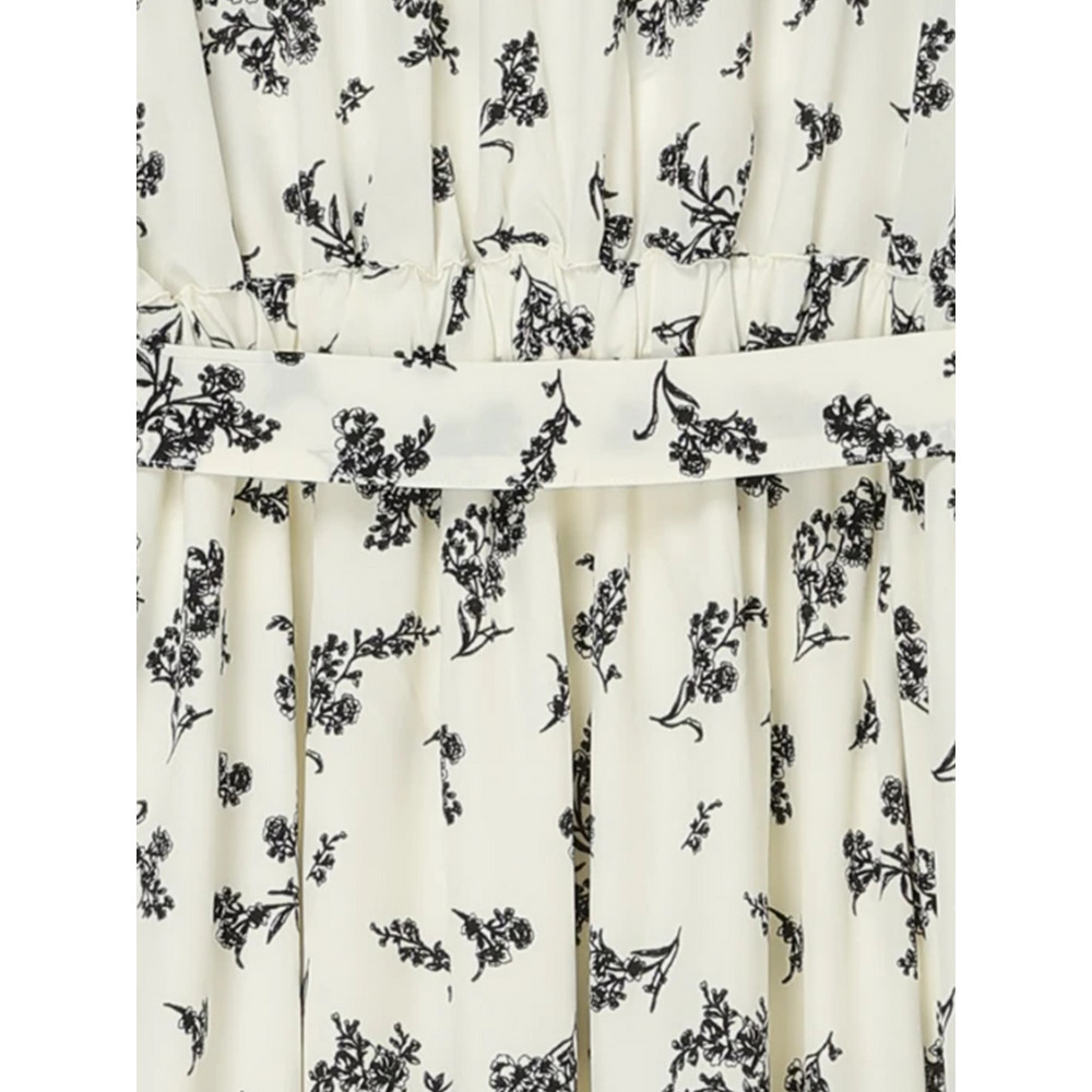 裾チュールアシメ切り替え花柄シャツワンピース17