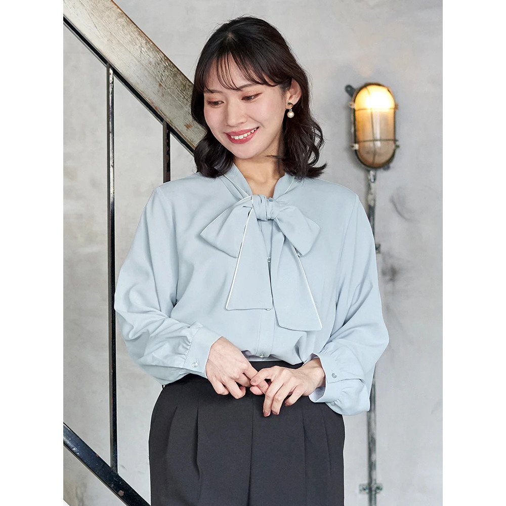 【正解ブラウス】 リボンタイブラウス