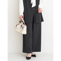 【ストレッチツイル】ワイドパンツ(セットアップ可)