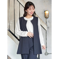 【ストレッチツイル】ペプラムベスト(セットアップ可)