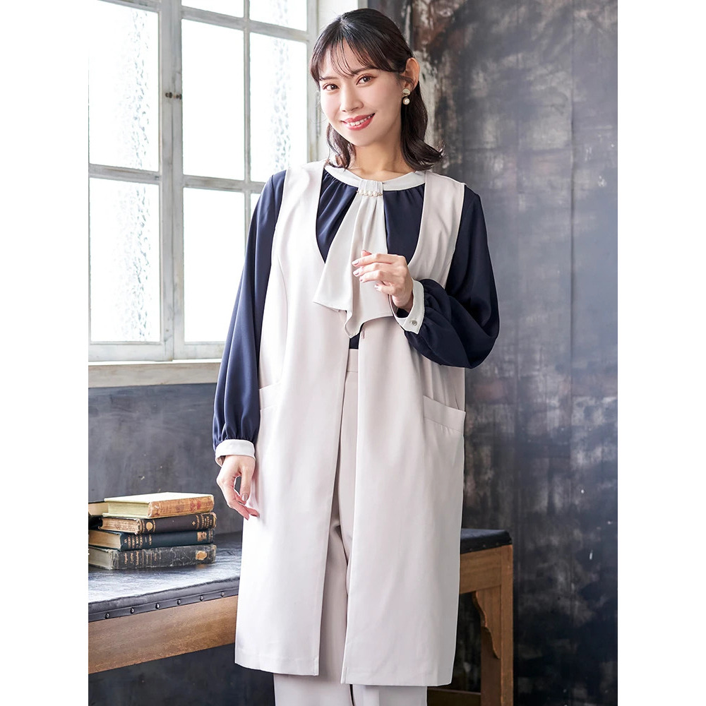 【マルチストレッチ】ロングジレジャケット(セットアップ可)