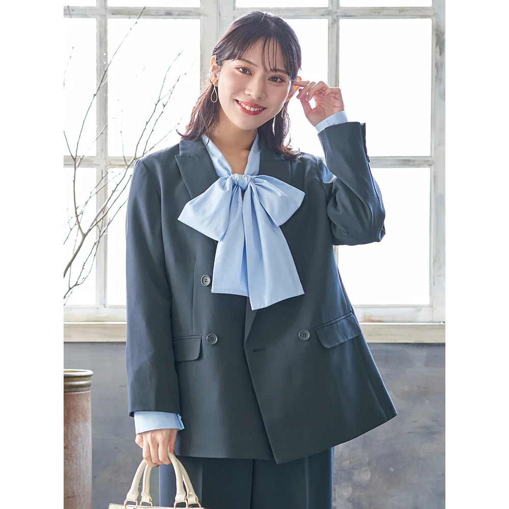 【Wクロス】Wボタンテーラードジャケット(セットアップ可)