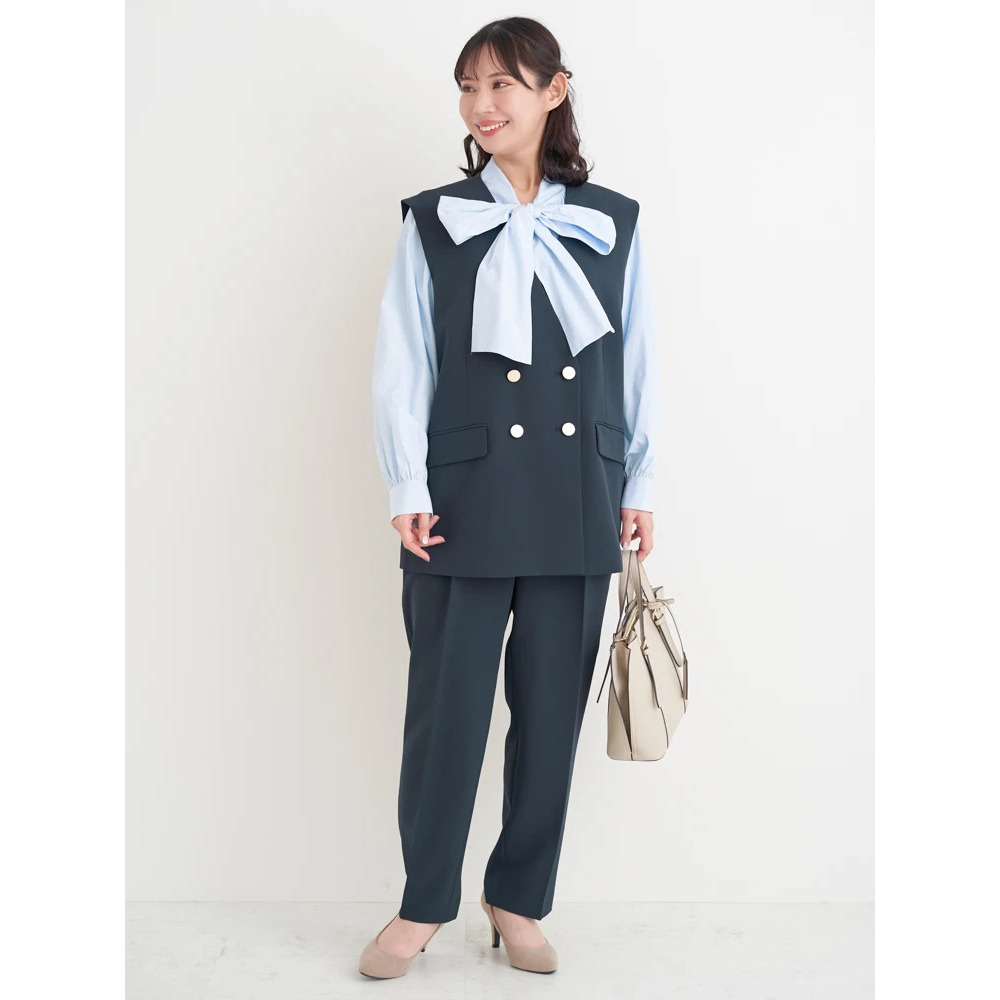 【Wクロス】WボタンVネックベスト(セットアップ可)11