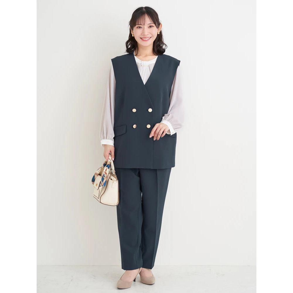 【Wクロス】WボタンVネックベスト(セットアップ可)16