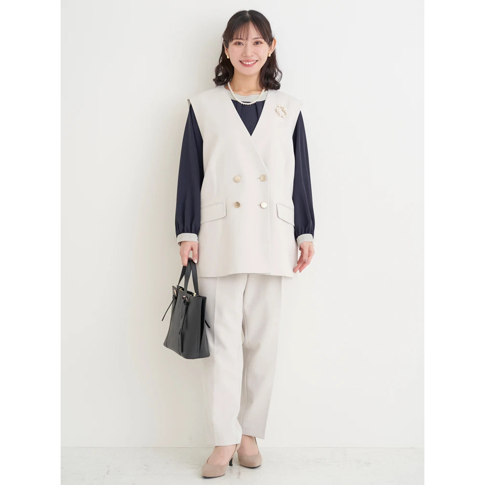 【Wクロス】WボタンVネックベスト(セットアップ可)23