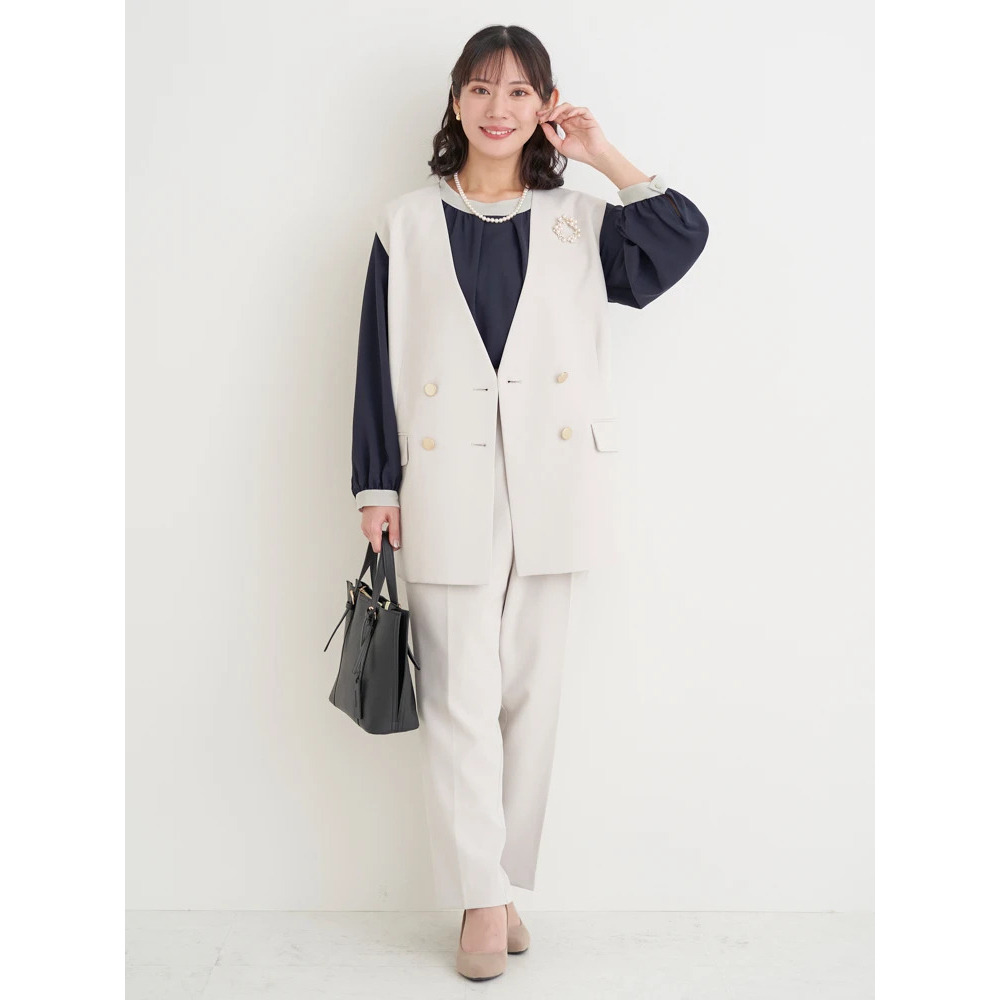 【Wクロス】WボタンVネックベスト(セットアップ可)27