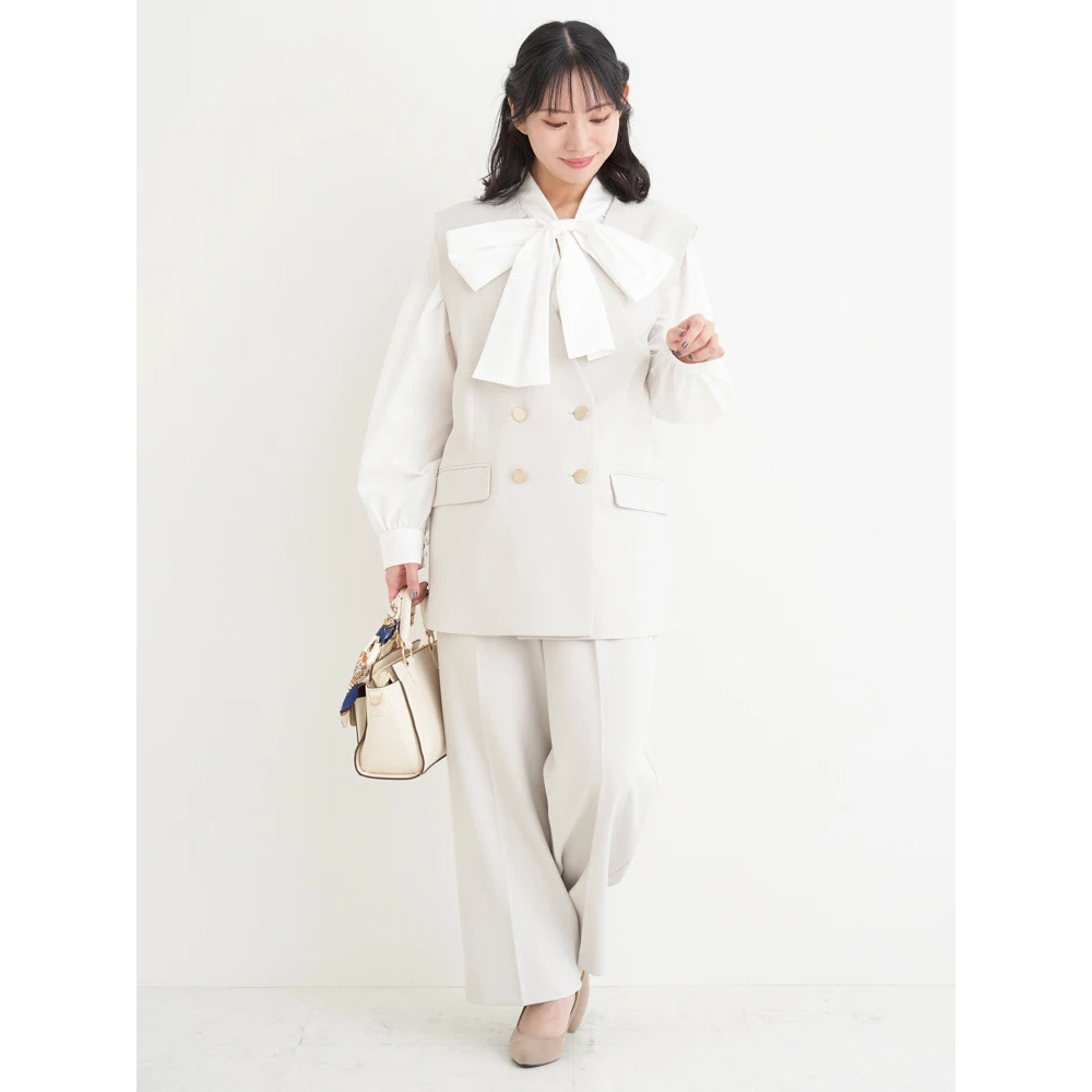 【Wクロス】WボタンVネックベスト(セットアップ可)30