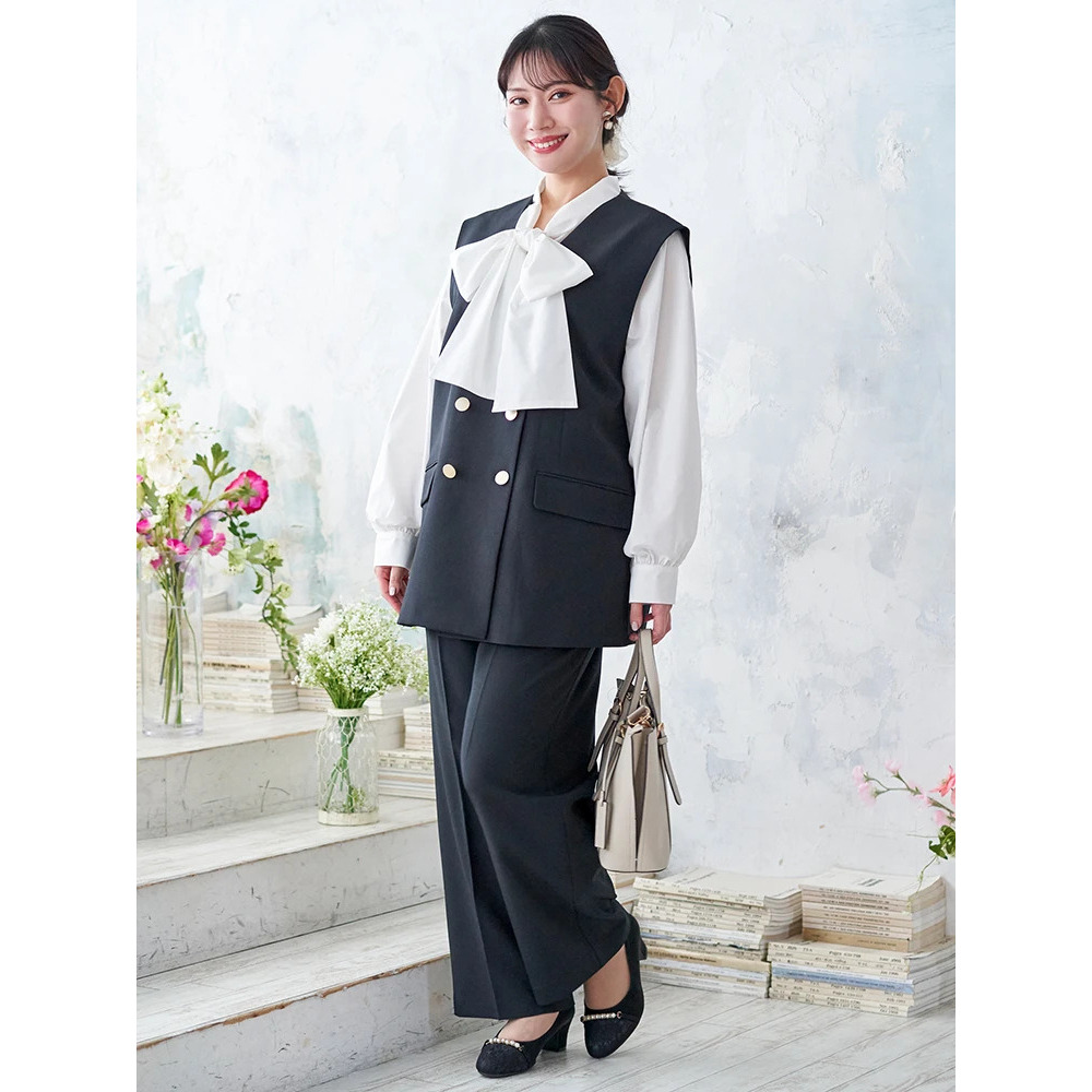 【Wクロス】WボタンVネックベスト(セットアップ可)4