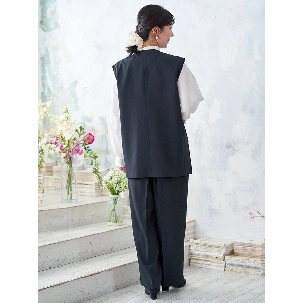 【Wクロス】WボタンVネックベスト(セットアップ可)7