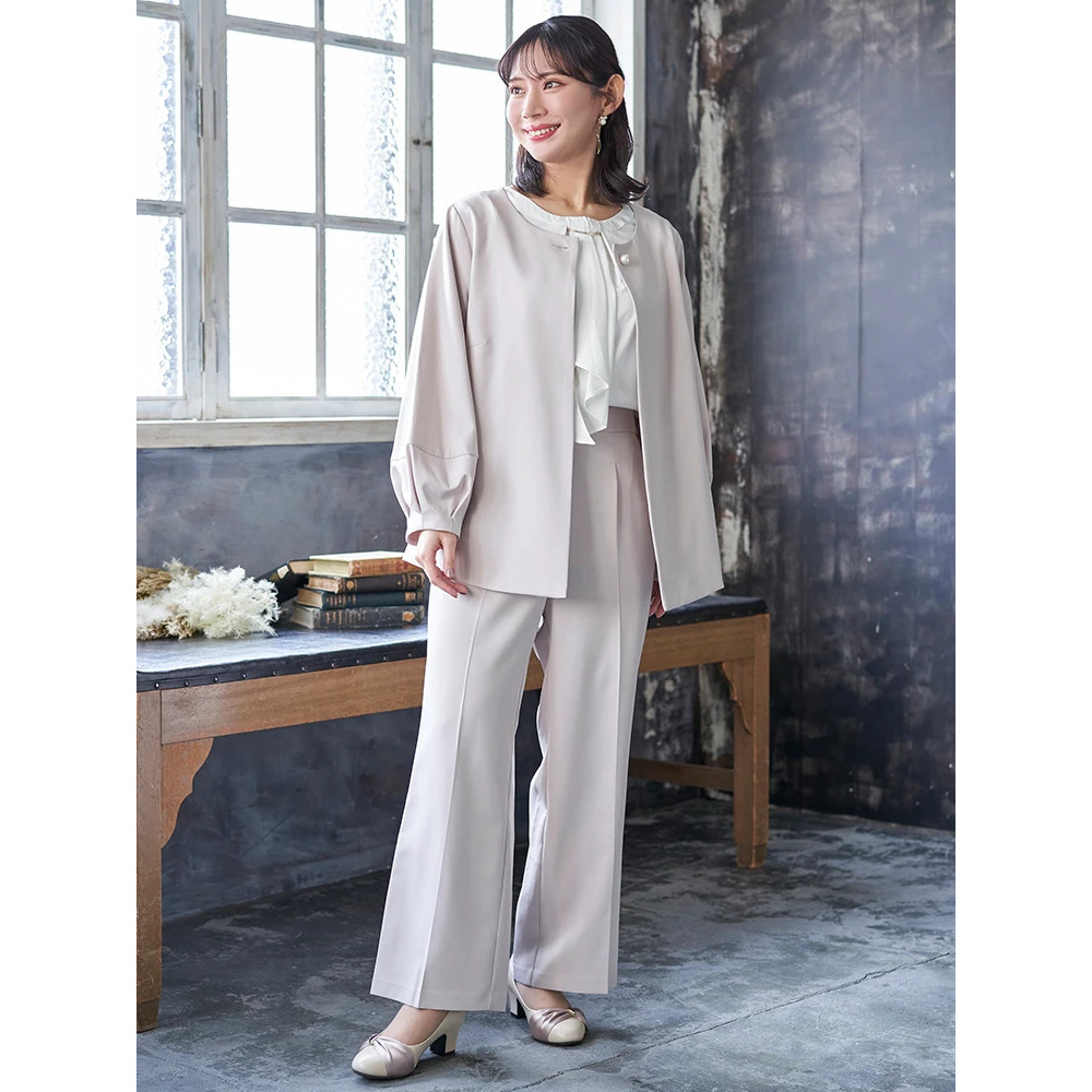 【マルチストレッチ】パールボタンポンチョジャケット(セットアップ可)6