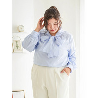 BIGリボンボウタイブラウス