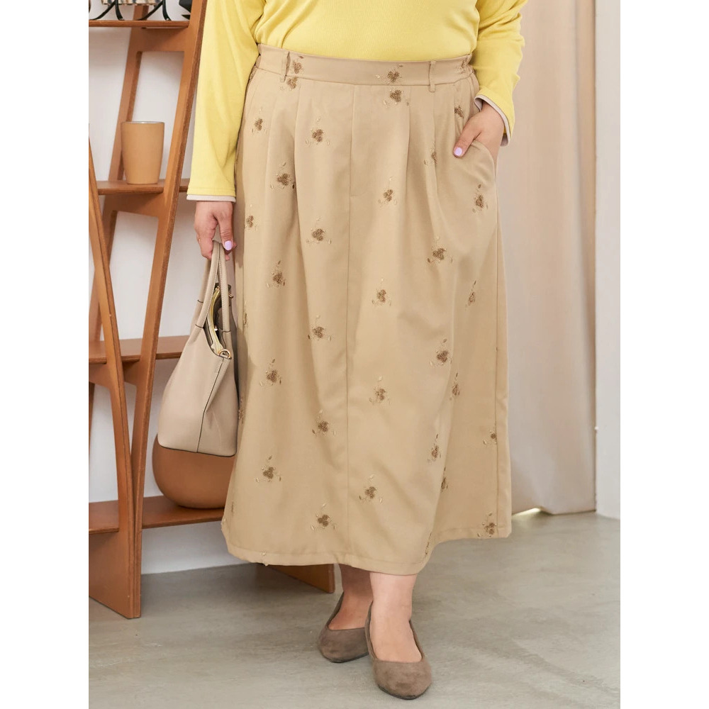 【Sasaki Mikiコラボ】フラワー刺繍ナロースカート11