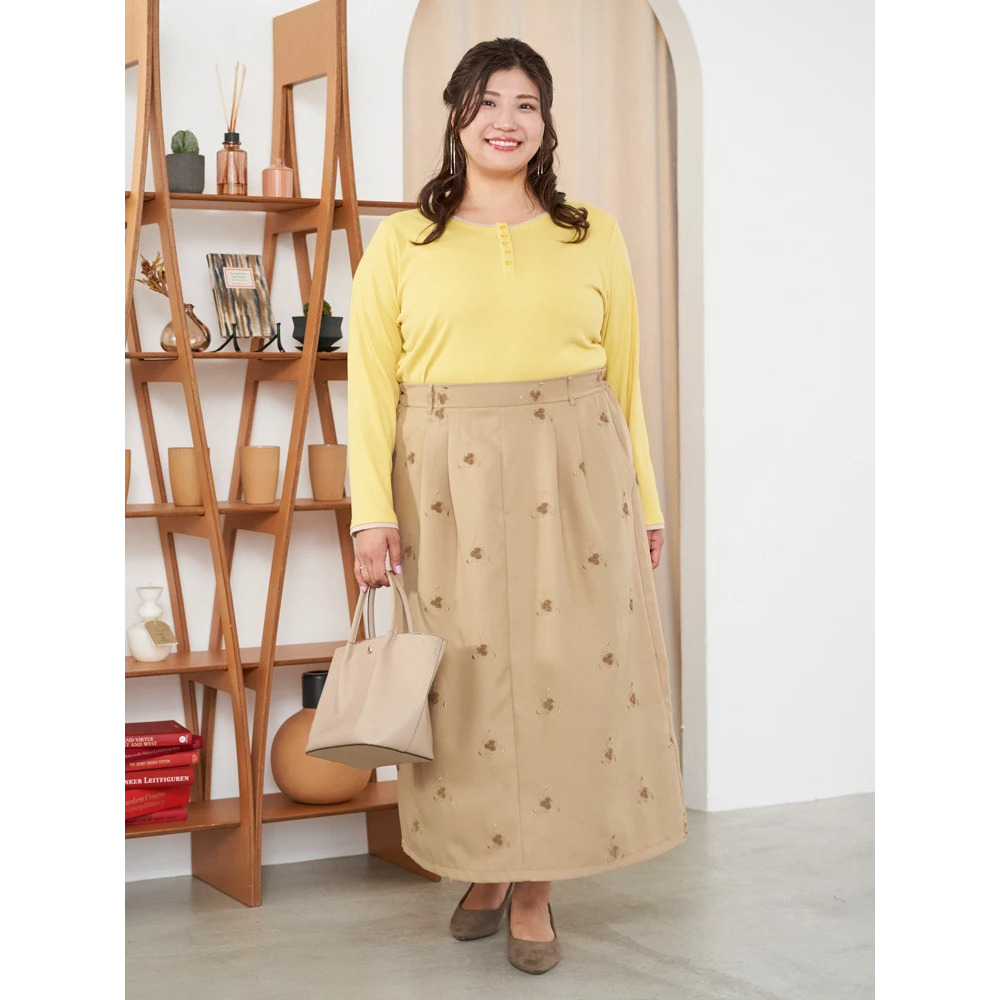 【Sasaki Mikiコラボ】フラワー刺繍ナロースカート15