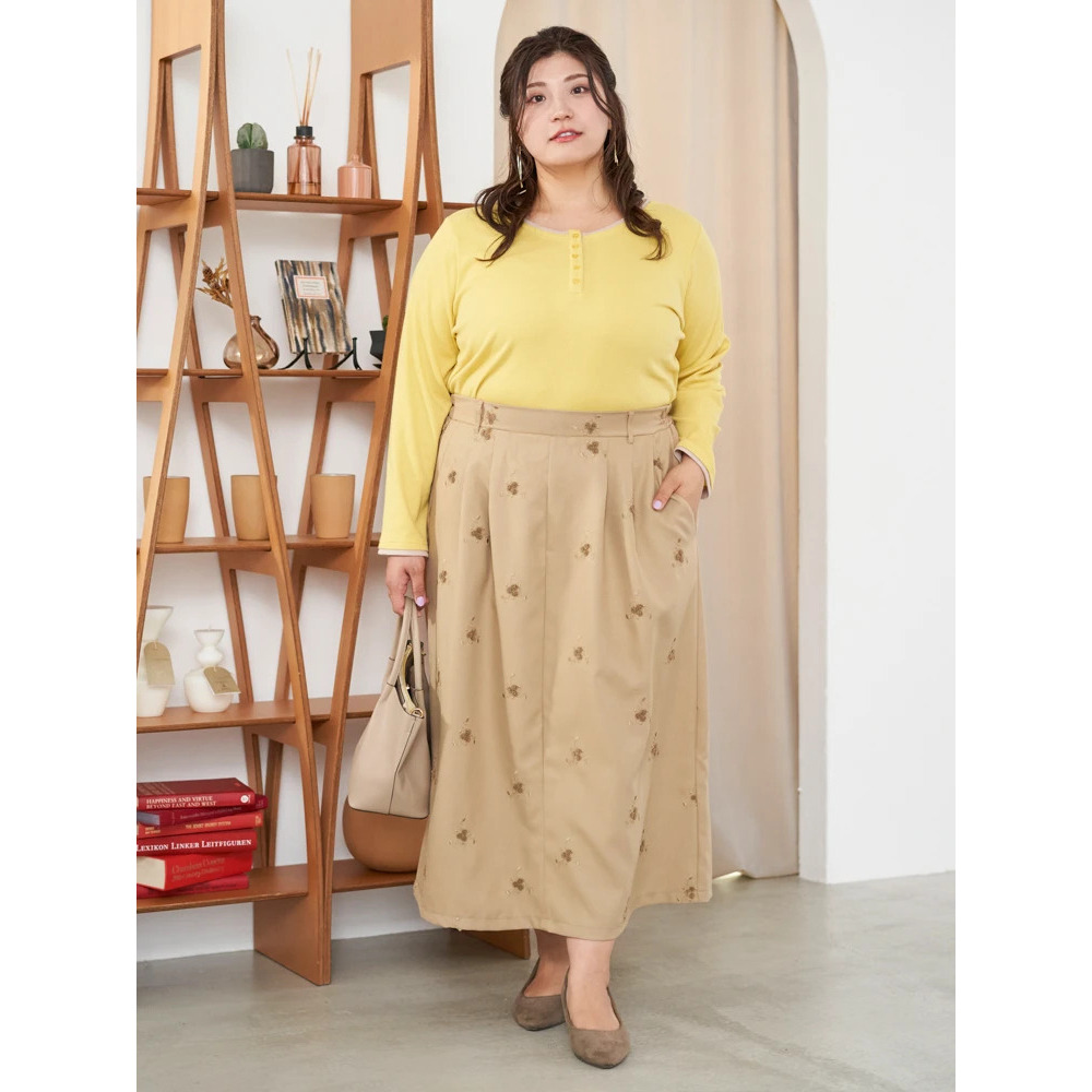 【Sasaki Mikiコラボ】フラワー刺繍ナロースカート17