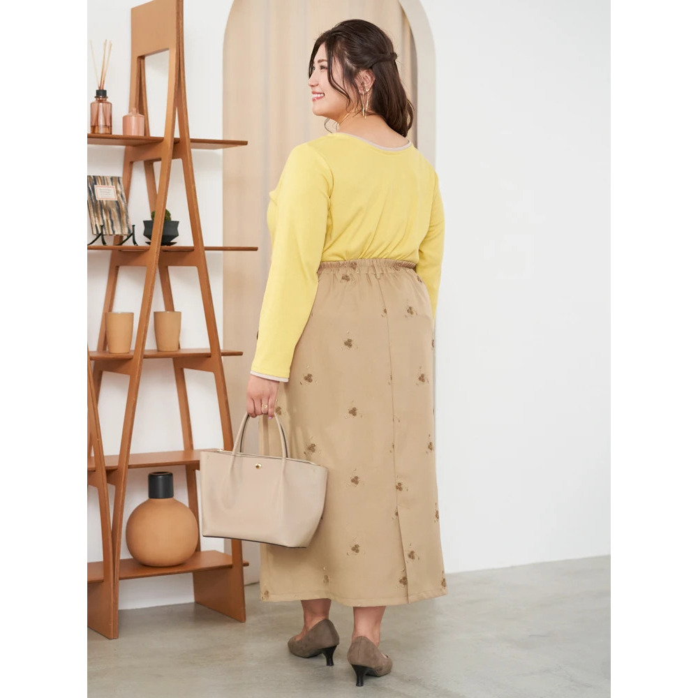 【Sasaki Mikiコラボ】フラワー刺繍ナロースカート19